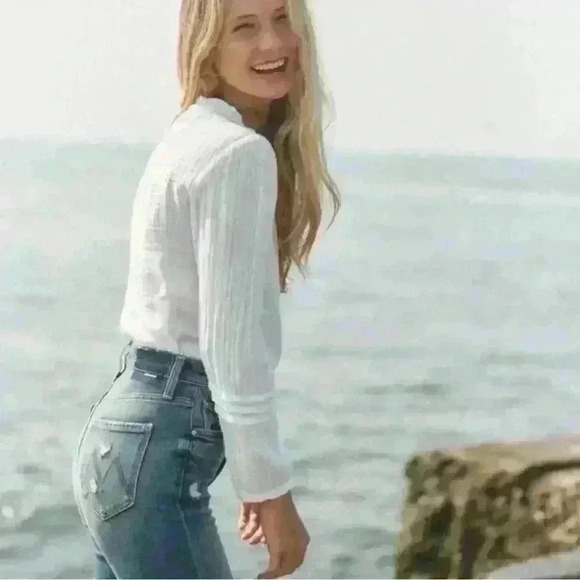 Mother Superior Denim High Waisted Rider Far Beyond the Sky Straight Leg Size 26 - Picture 13 of 14